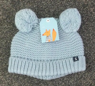 Joules Baby Pom Hat Sky Blue 1 to 2 Years