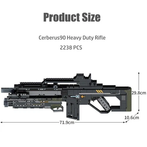Building Blocks Military MOC Heavy Duty Rifle Assault Gun Bricks Model Kids Toys - Picture 5 of 7