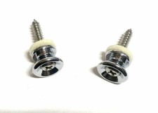 Quality Vintage Style Strap Button Chrome set 2 for Gibson style Ibanez Guitar