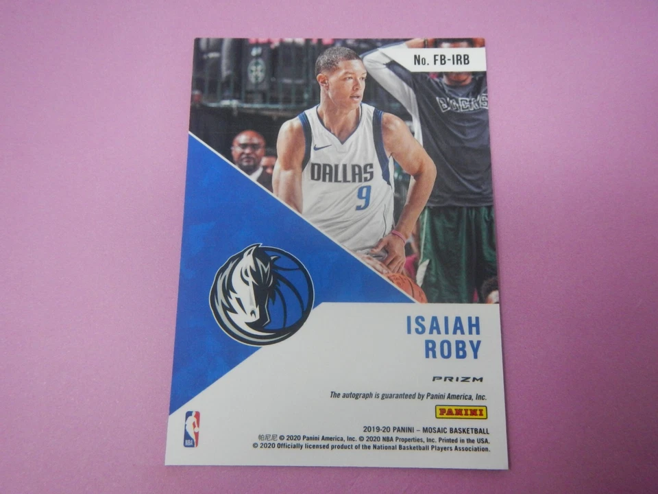 2019-20 Panini Mosaic Fast Break Isaiah Roby RC #FB-IRB Auto - Image 4 of 4