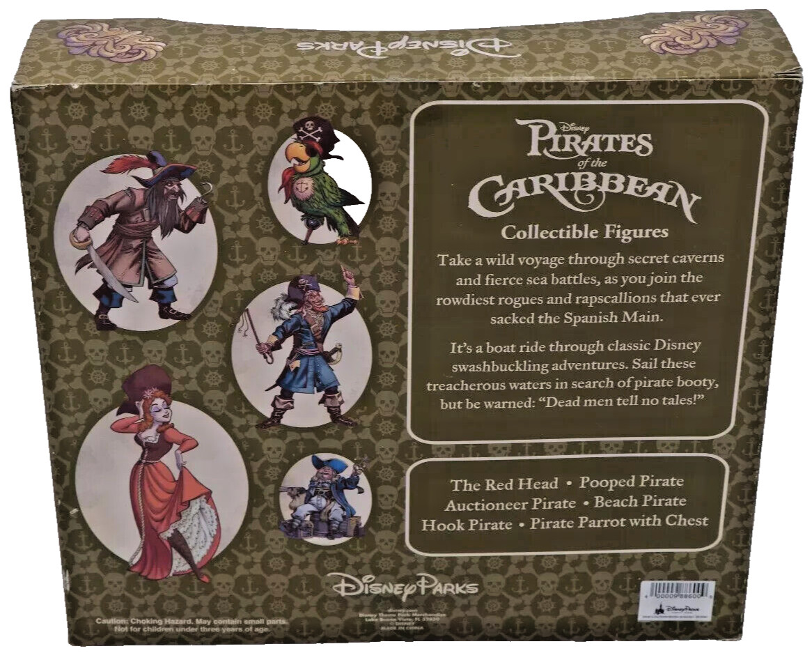 Disney Parks Pirates of the Caribbean Collectible Figure Playset Red Head Parrot