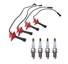 Denso Wire Set 7mm & 4 Platinum TT Spark Plug 0.04 Kit For Subaru Legacy 2.5L H4