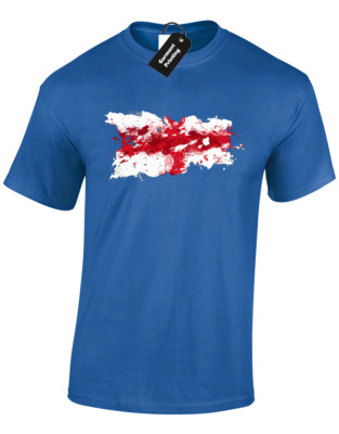 ENGLAND FLAGGE PAINT SPLASHED HERREN T-SHIRT ENGLISH PRIDE FAN FOOTBALL PATRIOT COOL