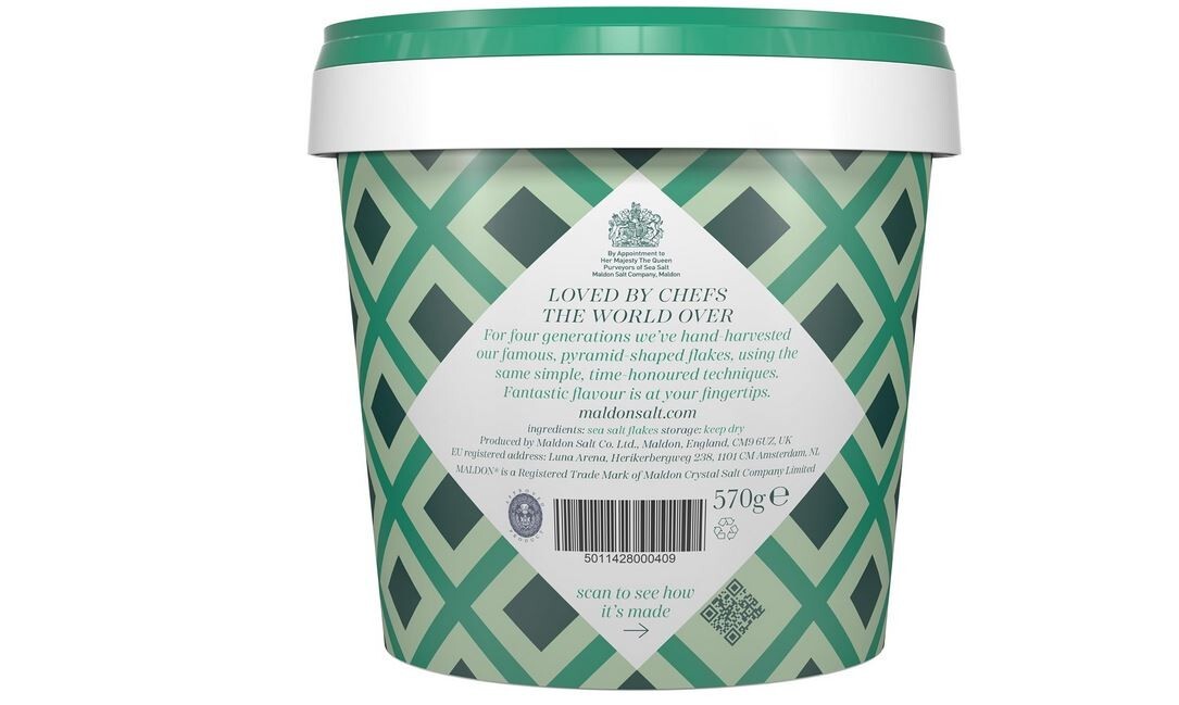 Maldon Salt, Sea Salt Flakes, 20 oz (570 g), Resealable Tub, Kosher, Natural