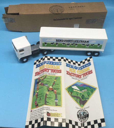 Remolque tractor Ben & Jerry's helado ERTL vintage de metal y plástico - Imagen 6 de 7