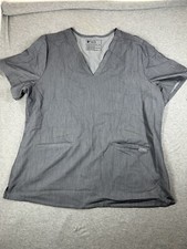 Figs Womens 2XL Scrub Top Gray Technical Collection 2 Pocket FW1100