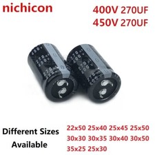 2Pcs/Lot Nichicon 270uF 450V/270uF 400V 450V270uF/400V270uF Snap-in capacitor