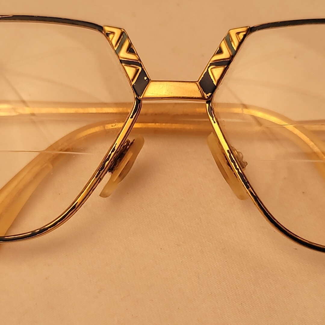 【Vintage】 CAZAL カザール サングラス MOD238 Cazal Vintage 1980s Glasses Model 238 Geometric Gold Tone