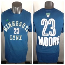 New! Adidas Minnesota Lynx WNBA #23 Maya Moore Jersey T Shirt (Small) Blue EUC