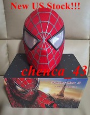 US Now Red Toby Classic Spider-man Helmet 3D Handmade Mask w/ Faceshell Lenses