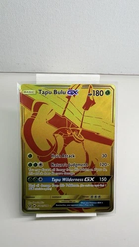 Tapu Bulu GX SV91/SV94 Gold Shiny Rare Holo - Hidden Fates Shiny Vault 2019 NM