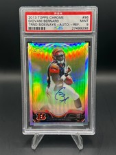 2013 Topps Chrome GIOVANI BERNARD Rookie RC Auto Refractor /150 #96 PSA 9