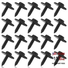 20PCS M4.8-1.61 x 16mm Hex Head Sems Screws for BMW Engine Shields Splash Black