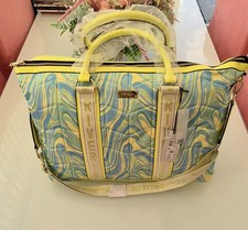 River Island Handbag Green Yellow Blue Large Ladies Tote RRP £80