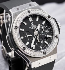 Hublot Big Bang 44 Original Steel Diamonds FACTORY $19K MSRP 301.SX.1170.RX.1104 6