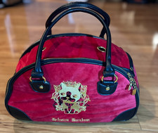 Reberra Bonmh NOT Juicy Couture Pet Carrier for Small Dog Cat Red Velvet 16x8