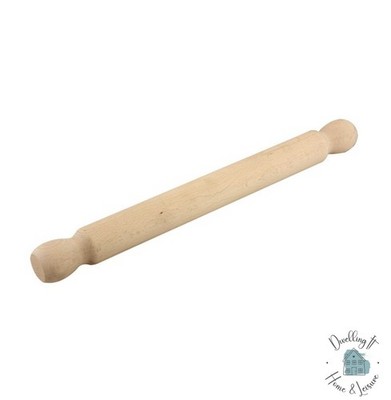 46 cm Natur Buchenholz Nudelholz Holz mit profilierter Handflächenstützkante