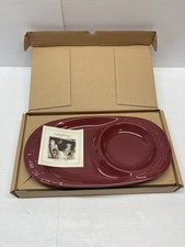 Longaberger Woven Traditions Soup And Sandwich Plate Paprika NEW