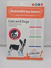 Dog Booties Disposable Waterproof Dog Boots for Paw Protection Large 20pk New