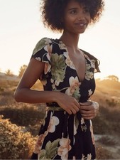Christy Dawn Autumn Wrap Dress in Night Rose