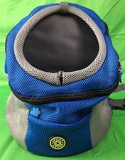 Sport Sack Dog Pet Backpack Hiking Travel Biking Carrier Blue S/M Breed