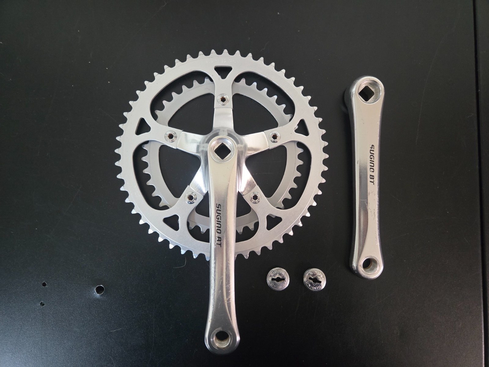 Sugino BT Crankset, 52/40, 170, 110 BCD, Very Clean, Bottom 