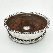 DOUBLE GADROON BOTTLE COASTER OLD SHEFFIELD PLATE GEORGE III c1810
