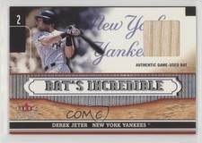 2002 Fleer Genuine Bat's Incredible Bat Derek Jeter HOF 8k4