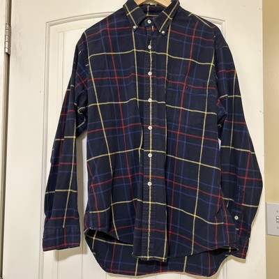Polo Ralph Lauren Mens Long Sleeve Plaid Button Down Shirt Preppy Navy Size L