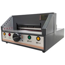 110V 330mm Electric Paper Cutter Auto Clamp 40mm Cutting Thickness  0.5mm Accura