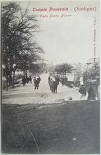 CARTOLINA TEMPIO PAUSANIA VIALE FONTE NUOVA OLBIA COSTUMI ANIMATA SARDEGNA C2