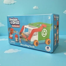 Educational Insights Design & Drill Bolt Buddies Recycling Truck Kids Toy New