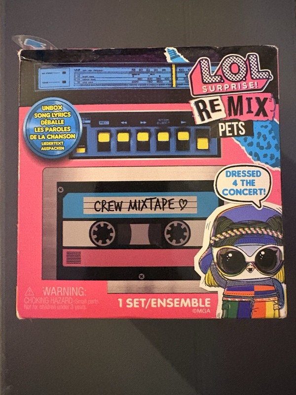 LOL Surprise Remix Pets Punk Bandit Raccoon Guitarist Doll Rock Club Neon Hair