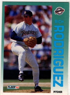 1992 Fleer Baseball Rich Rodriguez No. 619 San Diego Padres