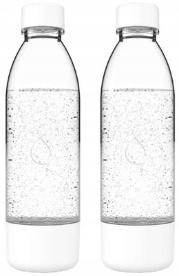 Dafi PushAir 0,7L Sprudelflasche, 2er-Set, weiß