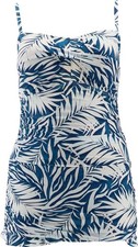 Kim Gravel x Swimsuits All Skirted 1-Pc Suit Key West Palm 14 NWOT 1003 