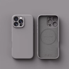 Image of Luxury Liquid Silicone MagSafe Case for iPhone 12-17 Series Wireless Charging