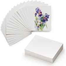 4" x 3" Blank Watercolor Paper Cards, 50 Pcs Cold Press Mini Watercolor Paper...