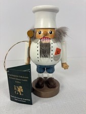 Nutcracker Richard Glasser Seiffen 7" &ndash; Small / Vintage &ndash; USED, missing mustache