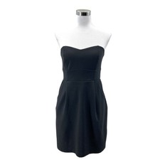 LC Lauren Conrad Womens Dress 8 Black Strapless with Pockets Party Evening Chic