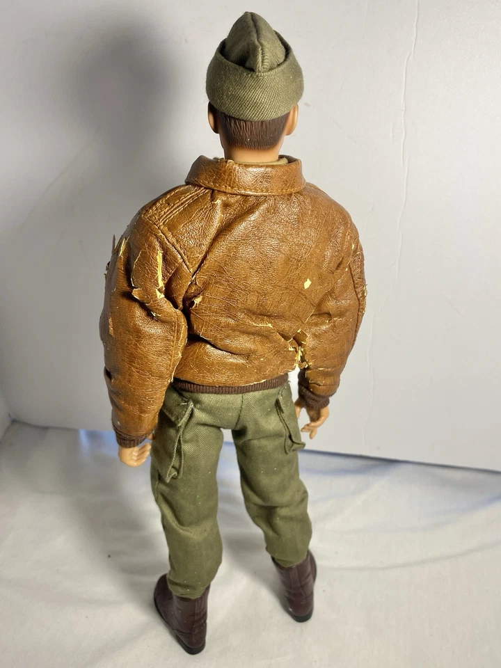 Chaqueta de cuero de soldadura modelo dragón 1:6 piloto oficial aerotransportado estadounidense 506 de la Segunda Guerra Mundial Foto 4 de 4