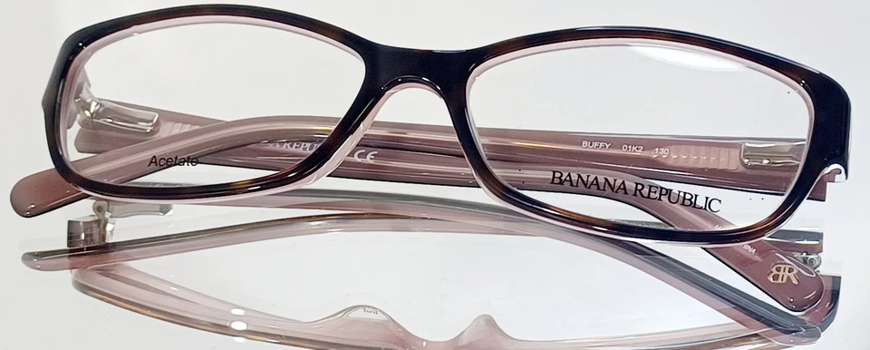 BANANA REPUBLIC BUFFY 01K2 Anteojos ROSA TORTUGA Nuevo Plástico 53-15-130 Foto 2 de 4