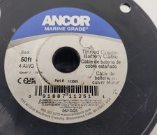 Ancor Black 4 AWG Gauge Battery Cable 50' ANCOR 113005 Free Expedited Shipping