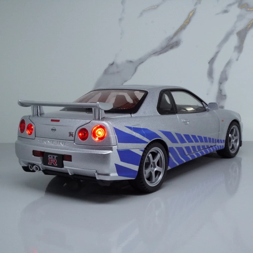Nissan Skyline GTR R34 Fast & Furious Livery – 1:18 Scale Diecast Model Car JDM - Image 4 of 4
