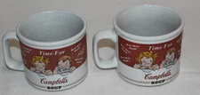 Vintage 1998 Houston Harvest Time For Campbell's Soup 14 oz Mug Lot Of 2