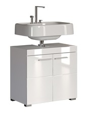 Waschbeckenunterschrank weiß Hochglanz Waschtisch Unterschrank 60 cm | Amanda