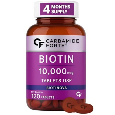 Biotin Tabletten für das Haarwachstum 10000 mcg Biotin-Ergänzung 120 Tab. Haa...