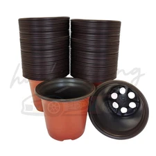 100 Pack Durable Plastic Pots Nursery Start Succulent Seedlings Transplanted