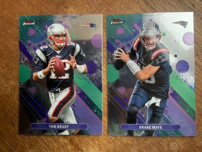 2025 Topps Finest Tom Brady 100 und Drake Mate 62 Top Zustand 