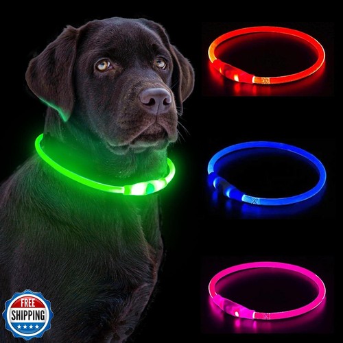 Glow Fetch It LED Dog Collar, Waterproof Light Up Dog Collar Rechargeable, Do
